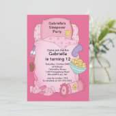 Sleepos Geburtstagsparty Einladung (Stehend Vorderseite)