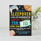 Sleepover Boy Slumber Party Einladung (Stehend Vorderseite)