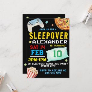 Sleepover Boy Slumber Party Einladung