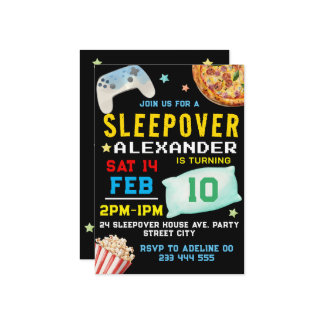 Sleepover Boy Slumber Party Einladung