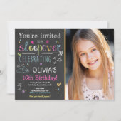 Sleepover Einladung Slumber Party Pajamas Girl (Vorderseite)