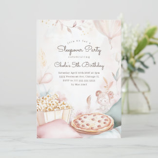 Sleepover Filmabend Geburtstagsfilm Party Einladung