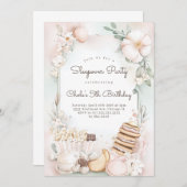 Sleepover Filmabend Geburtstagsfilm Party Einladung (Vorne/Hinten)