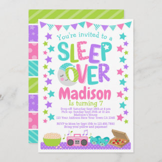 Sleepover Geburtstag Einladung