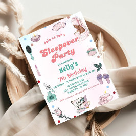 Sleepover Geburtstag Pamper Party Geburtstag Einladung