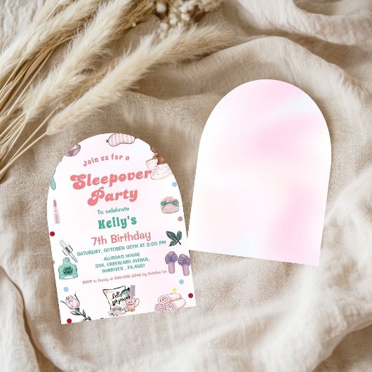 Sleepover Geburtstag Pamper Party Geburtstag Einladung