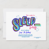 Sleepover Geburtstag Party Einladung (Vorderseite)