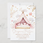 Sleepover Geburtstag Party Einladung (Vorderseite)