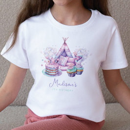 Sleepover Girl Geburtstag Personalisiert T-Shirt