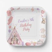 Sleepover Pajama Birthday Party Pappteller (Vorderseite)