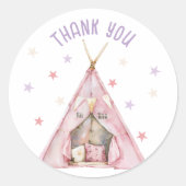 Sleepover Pajama Birthday Party Runder Aufkleber (Vorderseite)