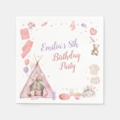 Sleepover Pajama Birthday Party Serviette (Vorderseite)