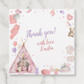 Sleepover Pajama Geburtstagsparty Geschenkanhänger (Vorderseite)