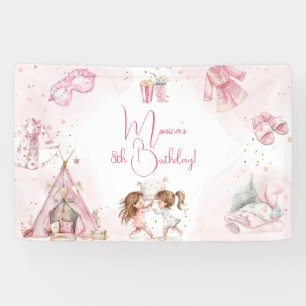 Sleepover pajama Kindergeburtstag Party Banner