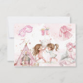 Sleepover pajama Kindergeburtstag Party Dankeskarte (Rückseite)