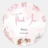 Sleepover pajama Kindergeburtstag Party Runder Aufkleber (Vorderseite)