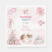 Sleepover pajama Kindergeburtstag Party Serviette (Vorderseite)