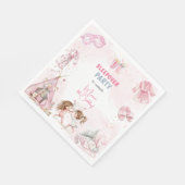 Sleepover pajama Kindergeburtstag Party Serviette (Ecke)