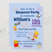 Sleepover Party Einladung (Vorne/Hinten)