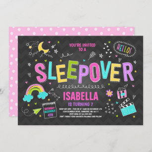 Sleepover Party Einladung Slumber Pajama Party