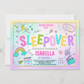 Sleepover Party Einladung Slumber Pajama Party (Vorderseite)