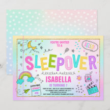 Sleepover Party Einladung Slumber Pajama Party