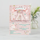 Sleepover Party Invites | Birthday Slumber Party Einladung (Stehend Vorderseite)