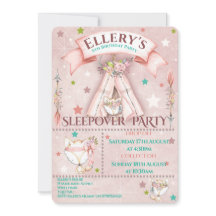 Sleepover Party Invites | Birthday Slumber Party