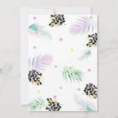 Sleepover Party Leopard Jungle Birthday Invitation Einladung (Rückseite)