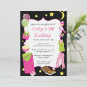 Sleepover! Schlummer-Party-Themed Einladungen (Stehend Vorderseite)