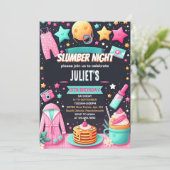 Sleepover Sleepover Sleepober Party 13. Geburtstag Einladung (Stehend Vorderseite)