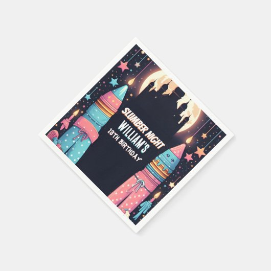 Sleepover Sleepover Sleepover Slave Party 13. Gebu Serviette (Ecke)