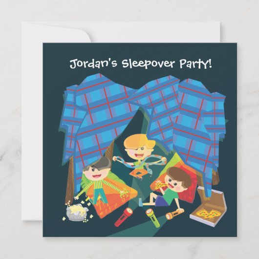 Sleepover Slumber Party Einladung (Vorderseite)