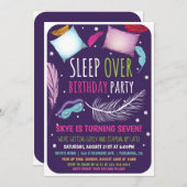 Sleepover Slumber Party Geburtstagseinladung Einladung (Vorne/Hinten)