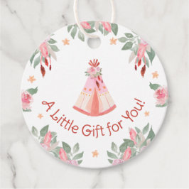 Sleepover Slumber Party Girl Pink Teepee Geburtsta Geschenkanhänger