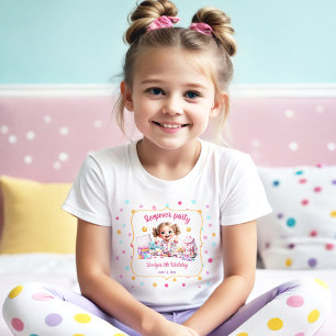 Sleepover Slumber Party Niedliches Mädchen Geburts Kleinkind T-shirt