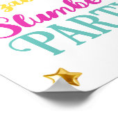 SLEEPOVER Smolber Geburtstagsparty Begrüßung Poster (Ecke)