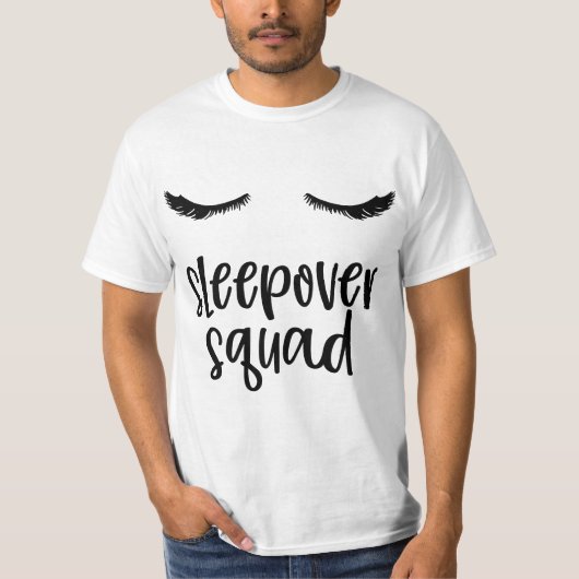 Sleepover Squad Cute Eyelashes Slumber Party  T-Shirt (Vorderseite)