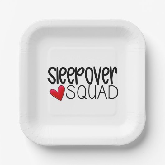 Sleepover Squad Heart Party Pappteller (Vorderseite)