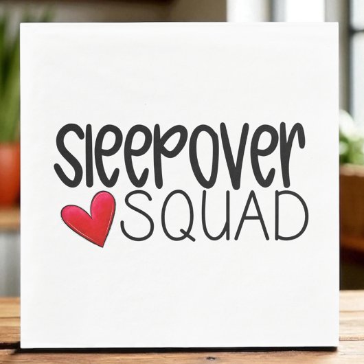 Sleepover Squad Heart Party Serviette