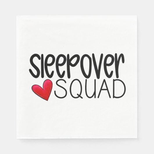 Sleepover Squad Heart Party Serviette (Vorderseite)
