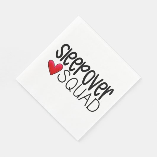 Sleepover Squad Heart Party Serviette (Ecke)