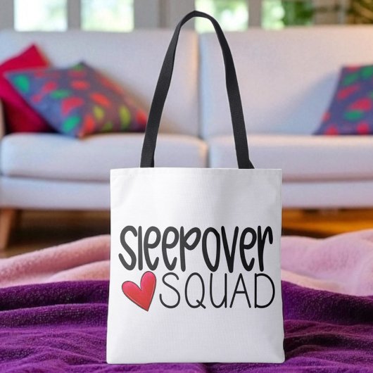 Sleepover Squad Herz Party Favor Geschenk Tasche