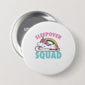 Sleepover Squad Regenbogen Magische Übernachtung U Button (Vorne & Hinten)