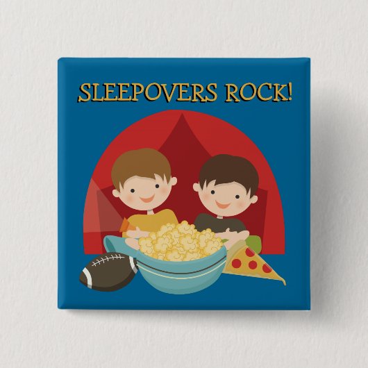 Sleepovers-Felsen Button (Vorderseite)