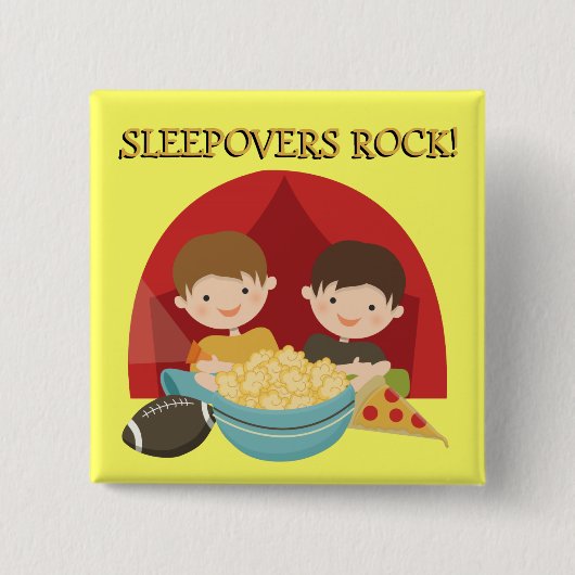 Sleepovers-Felsen Button (Vorderseite)
