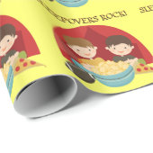 Sleepovers-Felsen Geschenkpapier (Rolleneckpunkt)