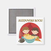 Sleepovers Rock Magnet (Vorderseite/Rückseite)