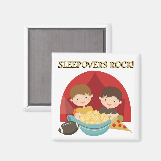 Sleepovers Rock Magnet (Vorderseite/Rückseite)