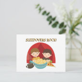 Sleepovers Rock Postkarte (Stehend Vorderseite)